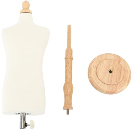 Forma de Vestido de Cuerpo Masculino con Soporte, Torso de Maniquí de Vestir, Maniquí de Enseñanza Ajustable para Costura y Diseño, Modelo de Vestido de Hombre Elegante con Base
