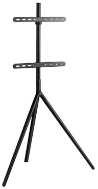 MAXMOUNT Soporte de suelo para TV de 45 a 65 pulgadas – Tripod de acero, soporte giratorio de hasta 40 kg, soporte de TV con gestión de cables, color negro