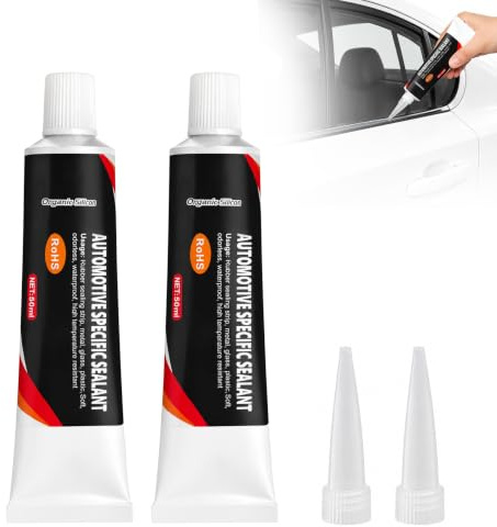 2 Stück 100ml Karosseriekleber Schwarz,Scheibenkleber Klebstoff Dichtmasse | Auto Karosserie Dichtmasse Karosseriedichtmasse Wasserdicht Hochtemperaturbeständig Schnelle Aushärtung Gute Abdichtung