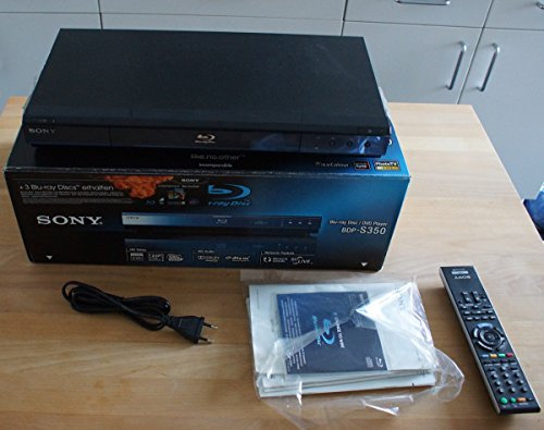 Sony BDP S 350 Blu Ray Player (1080p Full HD, Dolby True HD, DTS HD) blau/schwarz