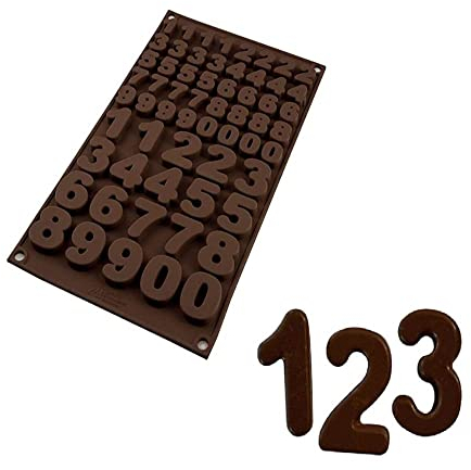 Silkomart SF174 Choco 123 Molde de Silicona, Marrón