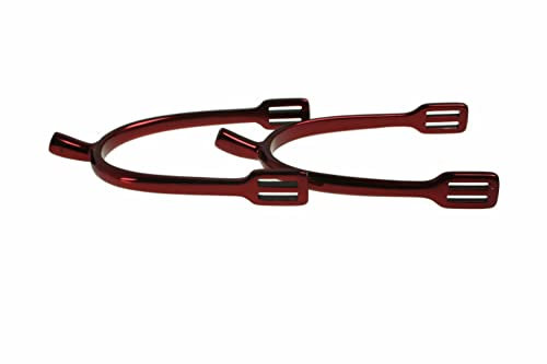 ARBO-INOX Sporen Reitsporen Edelstahlsporen,lila,rot,blau,grün,Gold,Purple,schwarz, Länge 20mm, Farbe rot