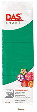 DAS Fila DAS SMART Ofenhärtende Modelliermasse, PVC-Basis, Smaragdgrün, 16 x 5,8 x 3,5 cm