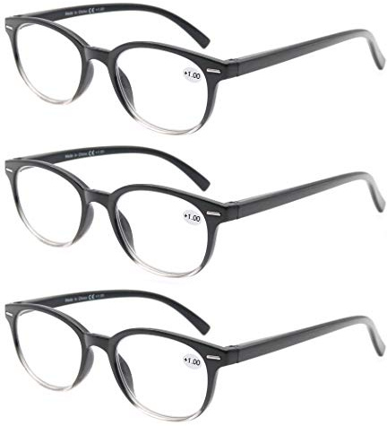 MODFANS (3 Pack Lesebrille Rund Damen,Gute Brillen,Hochwertig,Mode,Komfortabel,Super Lesehilfe,fur Frauen