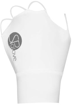 SParms Premium Sun Protection Gloves (White, Medium)