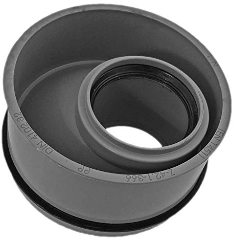 HT Innen Reduzierung mit Dichtungen für Rohr Aussendurchmesser 125 mm 12,5 cm DN125 auf Rohraußendurchmesser 110 mm 11 cm DN110 reduziert Abfluss Leitung Abwasser Reduzierstück KG Reduktion