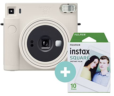 Fujifilm Instax Square SQ1 Appareil Photo instantané 10 Prises de Vue Blanc Craie