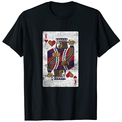 Lustiger Poker Casino King Of Hearts Kartenspieler T-Shirt