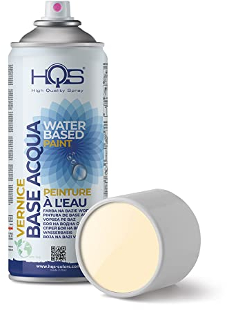 HQS Bomboletta di Vernice Spray 400ml Base Acqua Colori Ral (Ral 1015 Avorio Chiaro)