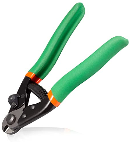 LEONTOOL Steel Wire Cutters 7.5 Inches Wire Rope Cutters Bicycle Cable Cutter Cable Cutting Pliers Bike Brake Cutter Cable Wire Cutters for Metal Fence Ratchet Aircraft Cable