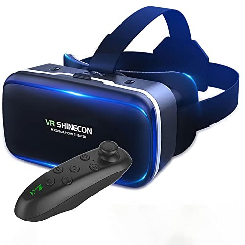 MYPOWR Virtual Reality Headset, VR Headsets Compatible For IPhone And Android Smartphones, Full Screen Visual Wide Angle VR Glasses Box For Kids To Play VR Games/3D Movies Anti Blue Light(Y1)