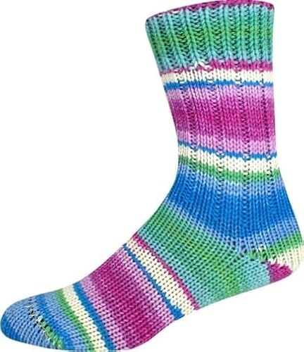 ONline Supersocke 8-fach Sort. 353 Merino Color 2948 - türkis/hellblau/pink
