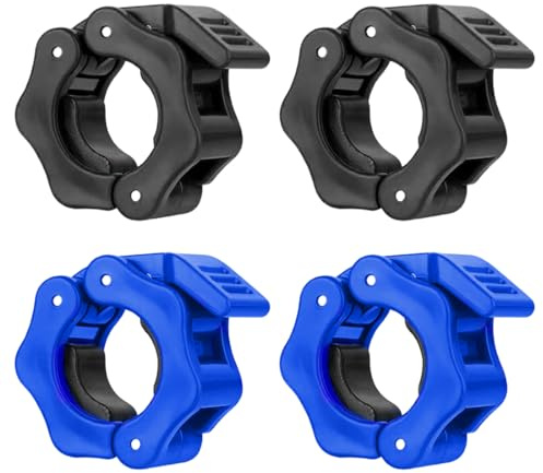 KGDUYC Fitness Collars,Hantelstange, Langhantelstangen-Schnellverschluss, Hantelklemme, Stangensicherungsring, Klemmenset, Befestigungsmutter (4 Stück)