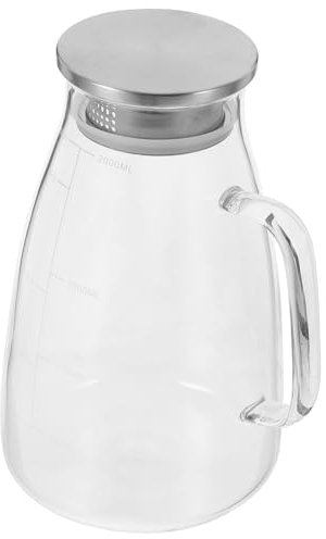 HEMOTON Cara Cliente Un Titolo Ottimizzato Per Tuo Prodotto Brocca Con Manico Ergonomico Caraffa Trasparentper Bevande Perfetta Per Tè Succo e Utile Casa Per Campeggio Questo Titolo