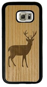 EnoWood Custodia protettiva per smartphone Samsung Galaxy S legno massello lavorata artigianalmente - Cerf2 - Galaxy S Enowood9 - Cenere
