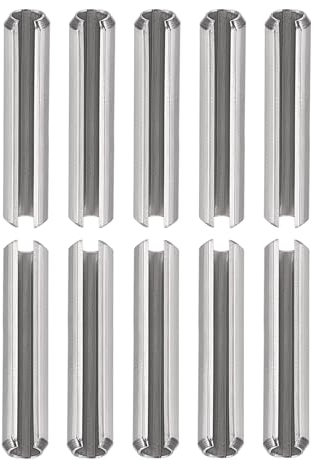 DTGN M4 x 50mm(DxL) Asolato Molla Perno - 50pz - Buono per Casa Macchina Fissaggio - 304 Inossidabile Acciaio Molla Perno Tensione Rullo Perno - Argento