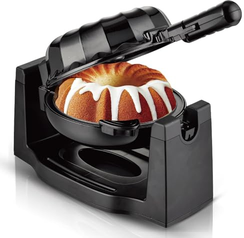 Mini Máquina para Pasteles, Tostadora de Pan Multifuncional con Calefacción de Doble Cara de 1800 W con Patas Antideslizantes y Placa de Superficie Antiadherente, Fácil de Limpiar, para Cocina