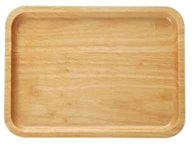 OQHAIR Vassoi Piatto da Dessert in Legno Pane alla Frutta Piatti in Legno Rettangolo Piattino Rotondo Vassoio da tè Stoviglie Piatto per Pallet Stoviglie (Dimensioni : Small)