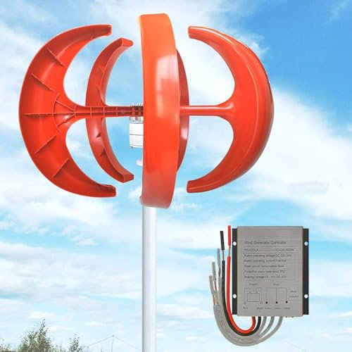 Aerogenerador de 13000 W, 12 V, 24 V, 48 V, 72 V, 110 V y 220 V, generador vertical de 5 aspas, generador de imán permanente de CA trifásico, kit de turbina eólica con controlador,72V-Red