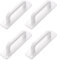 4 Pièces Poignées De Porte Et De Fenêtre Blanches, Accessoires De Meubles, Poignées De Porte Au Design Simple, Poignées Autocollantes, Les Portes En Verre