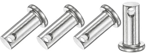 M METERXITY 4-Pack Single Hole Clevis Pins, M8 x 20mm 304 Stainless Steel Flat Head Clevis Pins for Mechanical Linkage/Fixed Parts/Ship Rigging, Link Hinge Pin Reusable