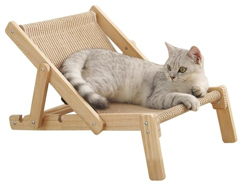 Kratzstuhl für Katzen – Kratzmöbel für Katzen, Entspannungsbett für Katzen | Weiche Katzenliege | Umweltfreundlicher Sisalkratzer | Bequeme Katzenruhe | Multifunktionale Liege