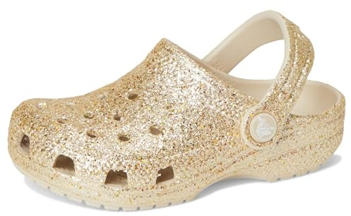 Crocs Mixte Enfant Classic Chunky Glitter Clog T, Grès, 27/28 EU