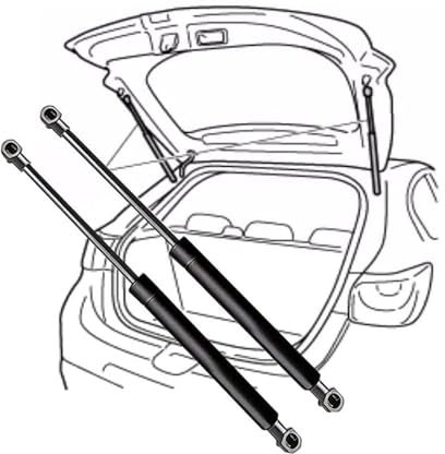 WACDXST 2 Stück Gasdruckdämpfer, für VW Touran I (1T3) 2010-2015(OEM-1T0827550H)-48.9cm HeckklAppendämpfer Gasfeder Ersatzteil Kofferraum StoßDäMpfer
