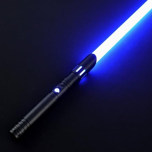 Schweres Duell-Lichtschwert–16-Farben-RGB,unbegrenzter Farbwechsel+4 Sound-Sets｜92cm abnehmbare,schlagfeste PC-Klinge｜Professionelles FX-Lichtschwert｜Aluminiumlegierung Griff｜Weihnachts-/Halloween