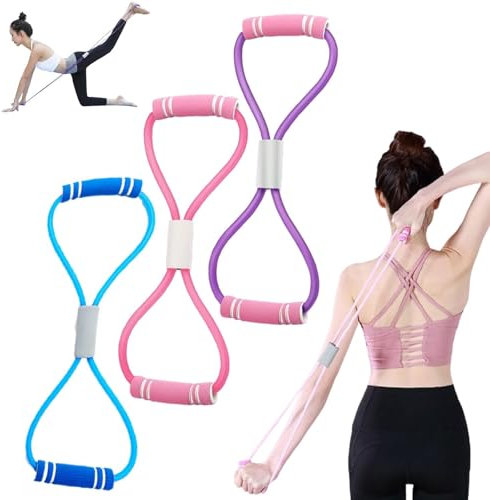 REGAPOG 3PCS Resistance Band avec poignées: Sangle de Tirage Musculation Élastique Sport pour Entraînement, Déchirure et Elasticité Musculation pour Tous les Niveaux