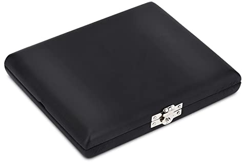 LiebeWH Hölzerne Reed -Hülle -Halter Aufbewahrungsbox PU Lederabdeckung Oboe Reed Case Aufbewahrung mit Slot Design für Oboe (10PCS)