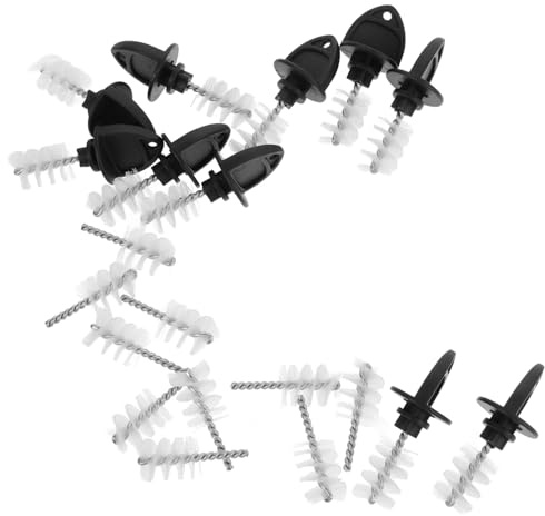 CATIEBYE 20pcs Beer Tap Brush and Faucet Cleaning Brush Set Dust Caps Homebrew Bar Accessory