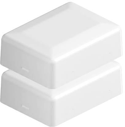 Temolink Euro Classic Boîte de Dérivation IP20 lot de 2, Boîte de Jonction électrique pour intérieur, montage saillie ou encastré, couvercle à encliquetage, 100 x 75 x 35 mm, Blanc