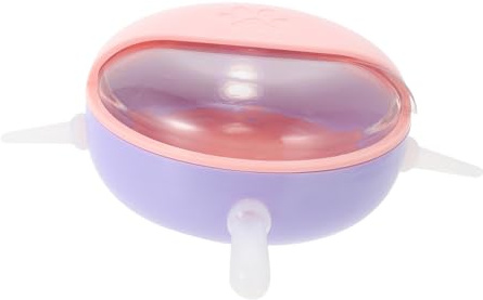 NUOBESTY Comedero Tazón de Leche Rosa para Cachorros y Gatitos con Tetinas de PP, sin Olor Peculiar y Resistente y Lactancia Segura Adecuado para Mascotas Pequeñas