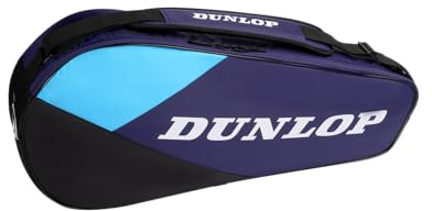 Dunlop FX Club 3 Racket Bag - Borsa da tennis viola/nera/ciano per fino a 3 racchette