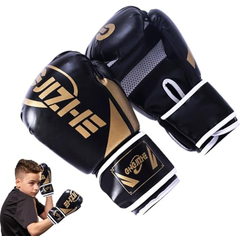 Boxningshandskar för barn – Maya H⤞de läderventilerad handflata, Muay Thai Sparring MMA kickboxning | Lätt boxningsträning sparring handskar för barn kickboxning, Muay Thai, gym träning