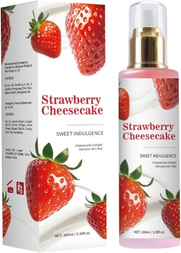 Spray Corporal Perfumado de Tarta de Queso con Fresa para Mujer, Bruma Perfumada de Larga Duración para Cabello y Piel, Cuidado Profundo de la Piel