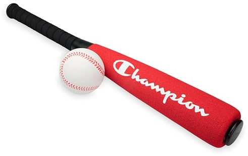 Champion Foam Bat & Baseball Set (Red/Black)
