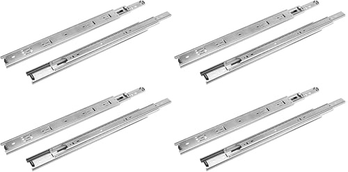 cyclingcolors 2x Kugelauszug 350mm vollauszüge seitlich Schubladenschienen Schubladenauszüge Teleskopschiene Teilauszug für Schubladen Schubladenführungen (Packung mit 4)