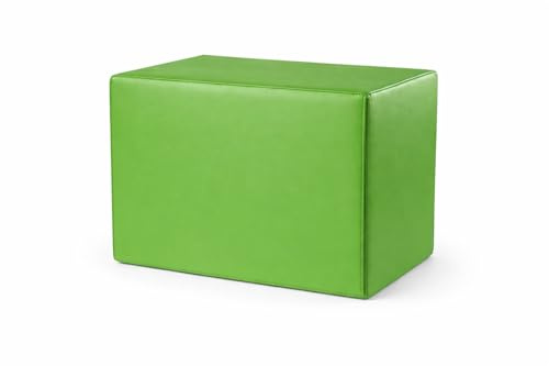 Physiofit24 - Positurkissen LAGERUNGSKISSEN Sitzkissen - Bandscheibenwürfel, Stufenlagerungswürfel zur Stufenlagerung, Stufenbett mit Bezug, Fitness Würfel, Schaumstoff, Made IN Germany (Apfel Grün)