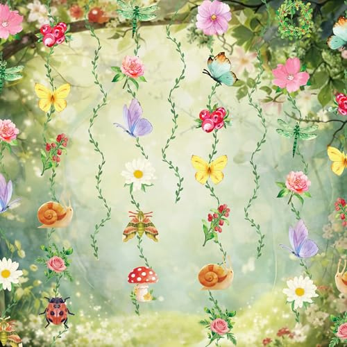 Kriyokiaa Garden Party Wildflower Banner Garland, Floral Decor