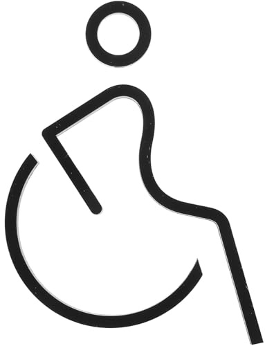 SHINEOFI Disabled Wheelchair Sign Acrylic Bathroom Door Sign for Public Restroom Non-slip Disability Symbol for Accessible Toilet for Disabled Toilet