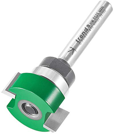 Trend CraftPro Two Flute Intumescent Recessing Router Cutter Bit, 1/4 Inch Shank, 24mm Cut Diameter & 10mm Cut Length, Tungsten Carbide Tipped, C209X1/4TC