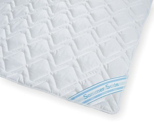 OEKO-TEX Sommerdecke Bettdecke Wildseide-Baumwolle 200x220 leicht, Füllung 60% Seide und 40% Baumwolle
