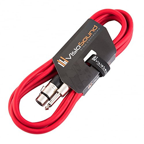 XLR 3-Polig Weiblich Buchse auf 6,3mm Mono Jack Klinke/Mikrofon/Signalkabel / 6 Farben 3m Rot
