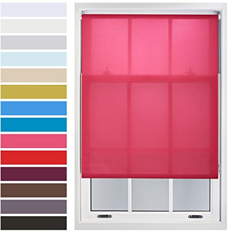 FURNISHED Rollos Fenster Tageslicht Metallbeschlägen nach Maß bis 90W x 165H cm - Fuchsie