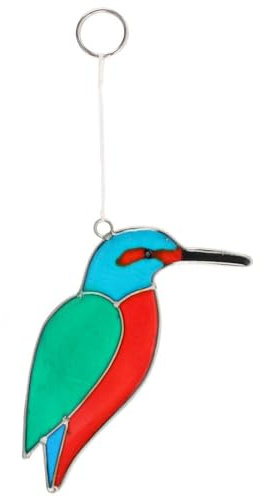 Jones Home & Gift Kingfisher Bird Colourful Hanging Suncatcher Kitchen Window Garden Decorative Mobile
