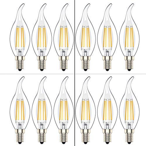 Phoenix-LED GlüHbirne E14 Led Kerzen,4W Ersetzt 40Watt,Warmweiß 2700K, 400lm,12er-Pack