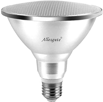 Allesgute E27 LED Floodlight Bulbs PAR38 15W Reflector Light Warm White ES Cap 120° Beam Angle 1400LM Eqv. 150W Halogen Bulbs 240V