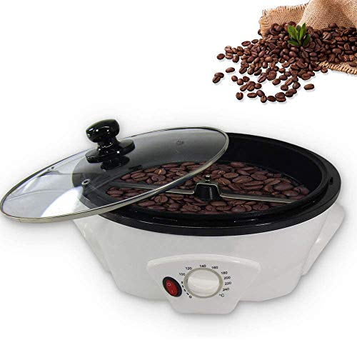 LNLN Tostador De Café De 1200 Vatios, Tostadora De Granos De Café para El Hogar, Tostador De Café con RotacióN De Tambor EléCtrico De Acero Inoxidable, 0-240 ℃ Ajustable